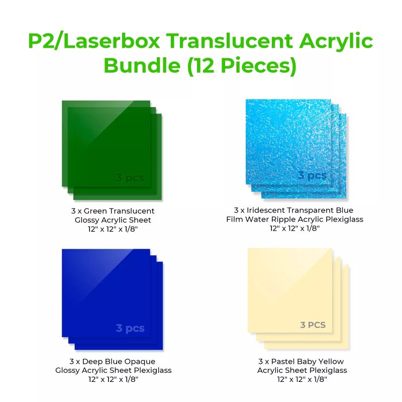 P2LaserboxTranslucentAcrylicBundle 12Pieces 3.0 7a1f4434 784c 45af 893e 78a58279a222