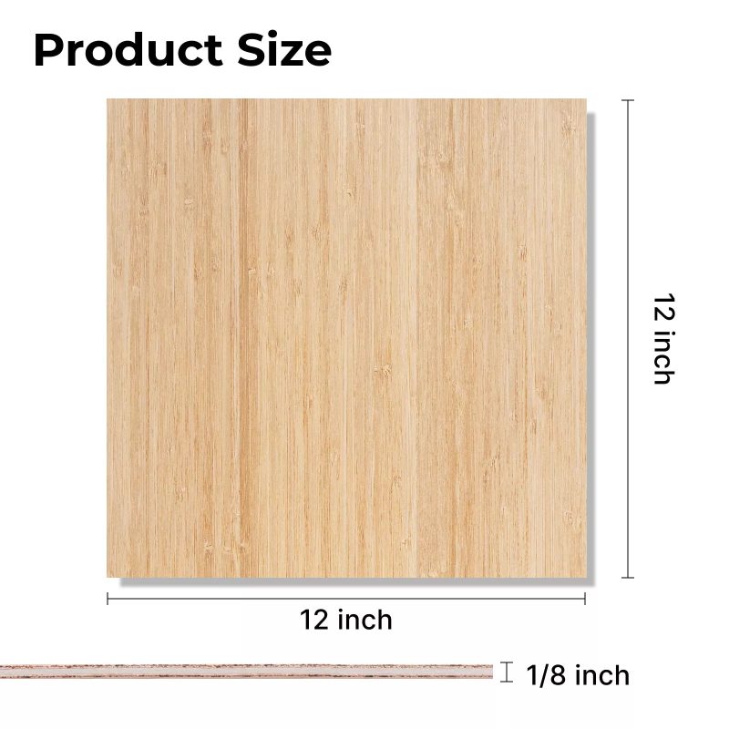 xTool Bamboo Plywood Sheets size