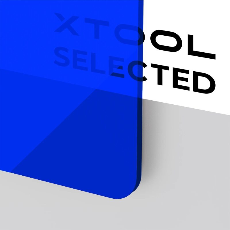 xTool Blue Translucent Glossy Acrylic Sheet Plexiglass 2