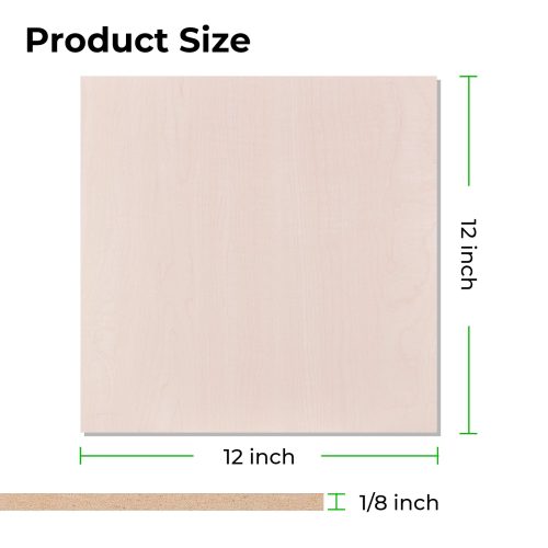 xTool Faux Maple MDF Board size