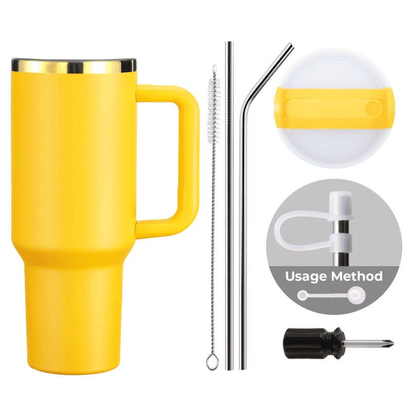 xTool Yellow to Gold Stainless Steel Tumbler size